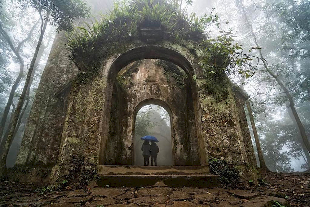 French Colonial Ruins Ba Vi National Park